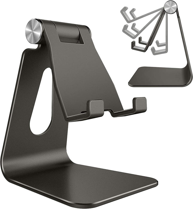 Adjustable Cell Phone Stand, Creadream Phone Stand, Cradle, Dock, Holder, Aluminum Desktop Stand Compatible with Phone Xs Max Xr 8 7 6 6S plus SE Charging, Accessories Desk,All Mobile Phones-Navy Blue