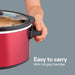Slow Cooker, Large Capacity, Serves 7+, 6 Quarts, Red, 33666