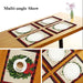 Pfrewn Christmas Holly Leaf Red Buffalo Plaid Placemats Set of 6 Table Mat Xmas Winter Place Mat Double-Sided Print 12" X 18" Dining Home Kitchen Table Decoration
