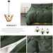 Dark Green Duvet Cover Soft Washed Cotton Bedding Collection for Adults Queen Bed Quilt Cover Solid Color Simple Bedroom Set Breathable and Comfortable