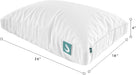 Bed Support Adjustable Hypoallergenic Cool Sleeping Loft Soft Pillow with Removeable Microfiber Cover, Queen Size, White