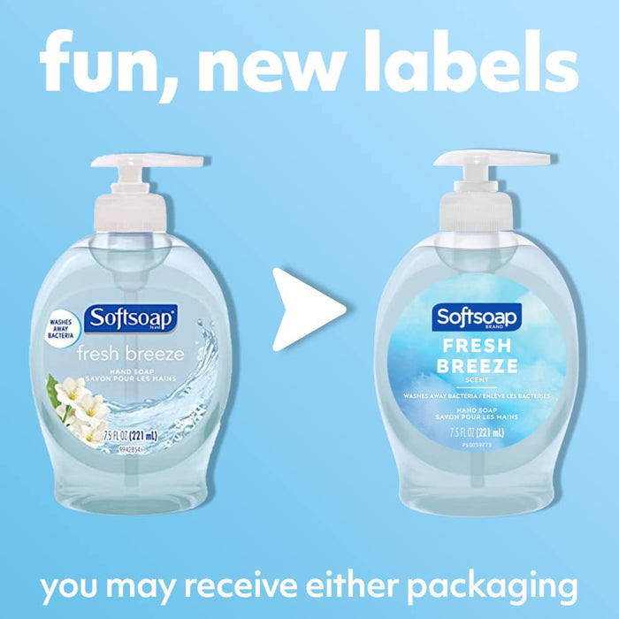 Softsoap Liquid Hand Soap, Fresh Breeze - 7.5 Fluid Ounce (Pack of 6)
