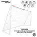 Future Stars 6 Ft. Super Soccer Goal Combo Set - 1 6Ft Soccer Net, 1 Junior Soccer Ball, 4 Targets, 4 Cones, 4 Arches and Pump with Pin! Instant Soccer Game in a Box!