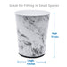 Bath Bliss 1.3 Gal Bathroom Trash Can Wastebasket, Marble