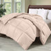 Comforter Duvet Insert - Quilted Comforter with Corner Tabs - Box Stitched down Alternative Comforter (King, Beige)