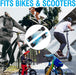 MTB BMX Scooter Grips - Handlebar Bicycle Grips for Flat Straight Bars like BMX, MTB, Scooter; Rubber Non-Slip Grip to Match Any Bike or Scooter