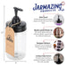 Black Mason Jar Soap Dispenser - Rust Proof Plastic with Plastic Pint Jar - Two Pack!