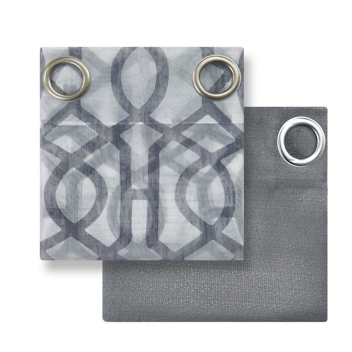 Mainstays Kingswood 4 Piece Curtain Set, 27.5X84, Grey Flannel