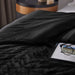 Queen Seersucker Comforter Set with Sheets Black Bed in a Bag 7-Pieces All Season Bedding Sets with Comforter, Pillow Sham, Flat Sheet, Fitted Sheet, Pillowcase