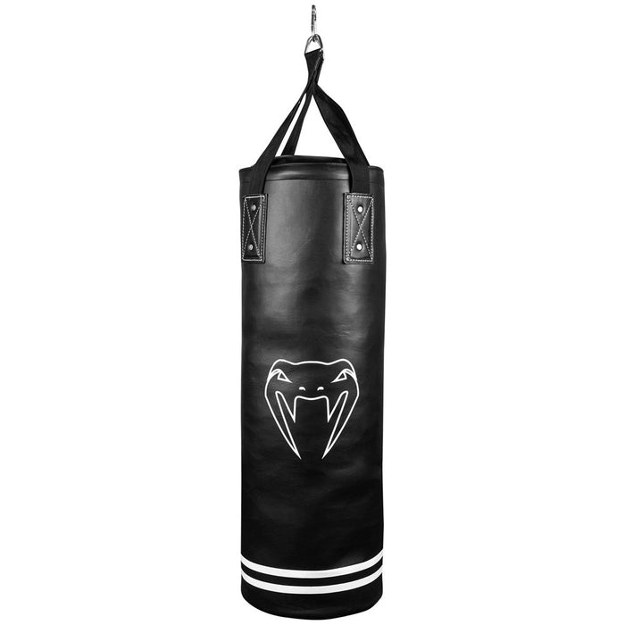 Classic Boxing Punching Bag - 70 Lbs - Black/White - Heavy Bag Kit