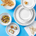 Vitrelle 18-Piece Service for 6 Dinnerware Set, Triple Layer Glass and Chip Resistant, Lightweight round Plates and Bowls Set, City Block
