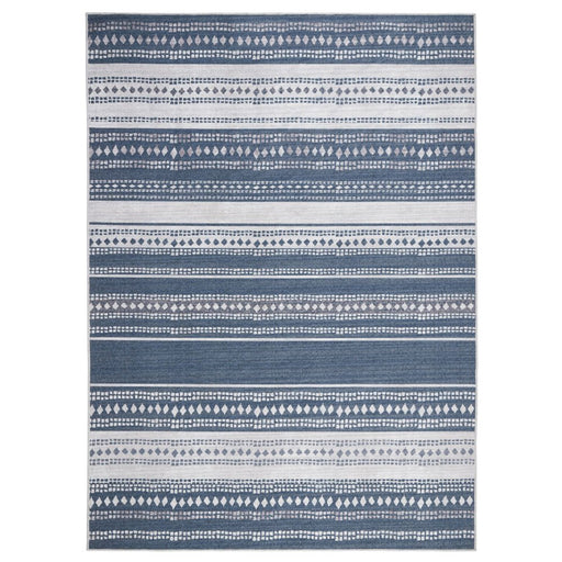 Wanda June Home Stripe Washable Area Rug, Grey, 5'2" X 7'2" by Miranda Lambert