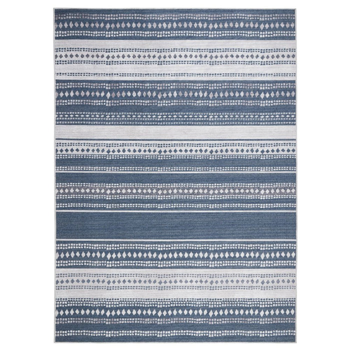 Wanda June Home Stripe Washable Area Rug, Grey, 5'2" X 7'2" by Miranda Lambert