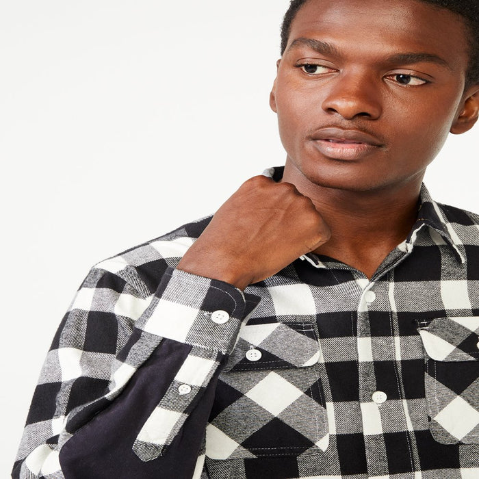 Free Assembly Men'S Vintage Inspired Flannel Shirt