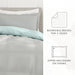 Aqua & Gray down Alternative, 3-Piece Reversible Comforter Set, King/Cal King, by Noble Linens