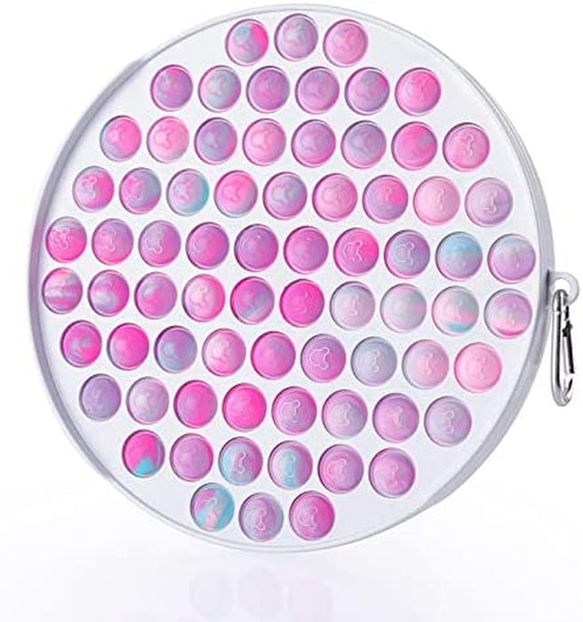 Fidget Sensory Toy, Push Big Size Pop It 100 Bubbles Sensory Toy, 1 Pack Square Silicone Puzzle Toy, Stress Pressure Relieving for Kids, Adults for Relaxing(Ombre)