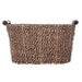 Mainstays Brown Oval 2-Hue Seagrass Storage Basket with Wooden Handles