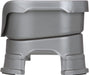 Neater Feeder Deluxe with Leg Extensions for Small Dogs - Mess Proof Pet Feeder with Stainless Steel Food & Water Bowls - Drip Proof, Non-Tip, and Non-Slip - Gunmetal Grey