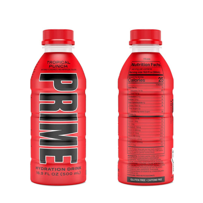 Prime Hydration Sports Drink and Electrolyte Beverage - 2 Pack (Tropical Punch)