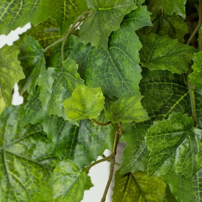Grape Leaf Cascading Artificial Ivy Vine Bush Greenery - Indoor/Outdoor Tuscany Vineyard Winery Hanging Grape Leaves Plant for Home Porch or Patio Decor (39" L)