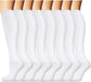 Graduated Copper Compression Socks for Men & Women Circulation 8 Pairs 15-20Mmhg - Best for Running Athletic Cycling