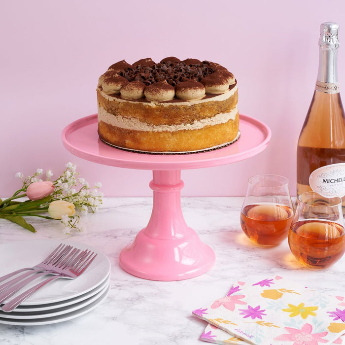 Twine Green Melamine Cupcake and Cake Stand - Dessert Accessory, Pink
