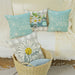 Pillow Covers 18X18 Set of 4 Buffalo Plaid Daisy Truck Bloom Hello Sunshine Spring Pillows Decorative Throw Pillows Light Blue Pillowcase Spring Decorations Farmhouse Decor for Couch Sofa