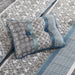 Mainstays 7-Piece Princeton Woven Jacquard Comforter Set, Teal Stripe, Full/Queen