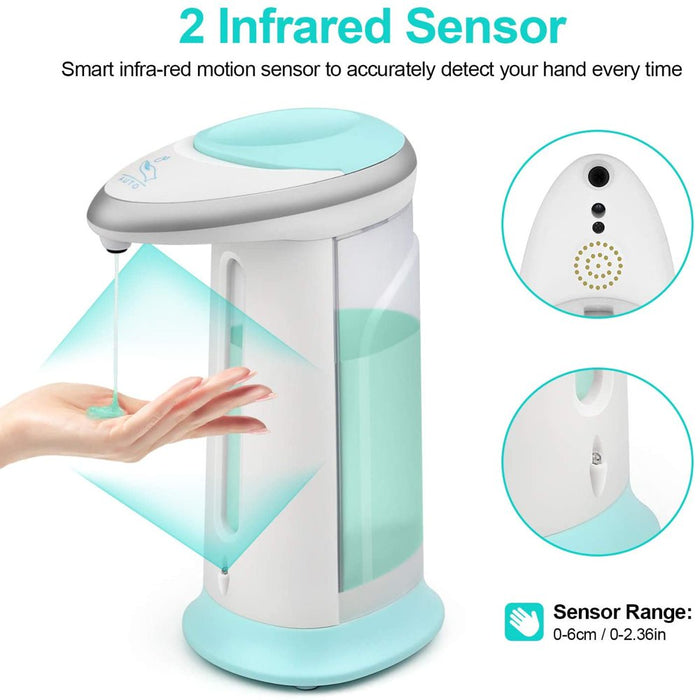 Automatic Soap Dispenser,Touchless Infrared Motion Touch Free Sensor Auto Soap Dispenser with Waterproof Base Suitable for Bathroom Kitchen Office Washroom Restaurants