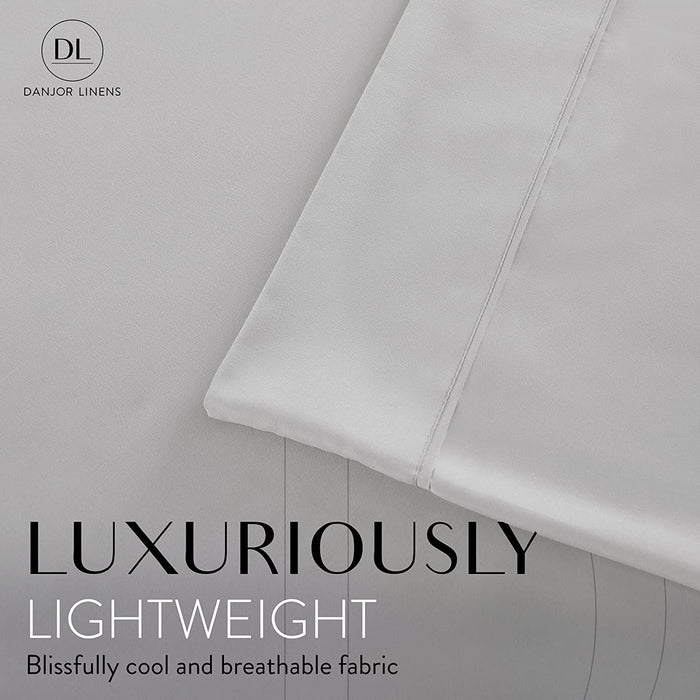 Light Grey Queen Size Bed Sheets Set - 6 Pc Soft Bedding & Pillowcases Set W/ Deep Pockets - Breathable, Wrinkle Free & Fade Resistant