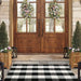 Buffalo Plaid Check Rug - 27.5''X43'' Cotton Hand-Woven Indoor/Outdoor Area Rugs for Layered Door Mats Washable Carpet for Porch/Kitchen/Farmhouse Black/White