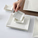 Classic White Square Dinnerware Set for 4, off White