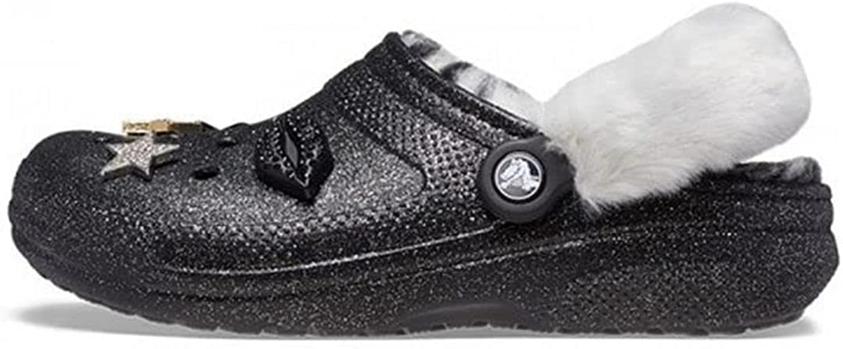 Unisex-Adult Classic Glitter Lined Clogs | Fuzzy Slippers