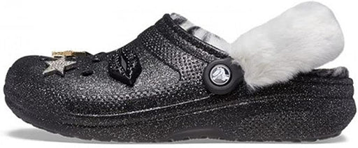 Unisex-Adult Classic Glitter Lined Clogs | Fuzzy Slippers