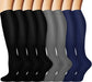 Graduated Copper Compression Socks for Men & Women Circulation 8 Pairs 15-20Mmhg - Best for Running Athletic Cycling