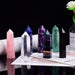 7Pcs Natural Crystal Healing Wands, Height 3.3"-3.5" Single Point Healing Crystal Wand 6 Faceted Reiki Chakra Stones Crystal Healing Prism for Reiki, Home Decor