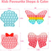 Girls Push Bubble Fidget Toys 4 Packs with Pop Sound, Pastel Rainbow Butterfly Pink Cute Kitten Cat Bow Blue Seashell Popper Autism Sensory Stress Reliever Toys for Toddlers Kids Car Travel