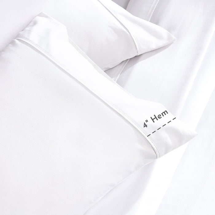 100% Cotton Queen Bed Sheets Set, 400 Thread Count Sateen