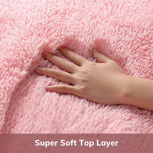 Rugs for Living Room 6X9 Pink, Large Fluffy Shag Fuzzy Plush Soft Living Room Area Rugs, Floor Shaggy Carpets for Bedroom, Carpet for Kids Boys Girls Dorm Nursery Home Decor Aesthetic