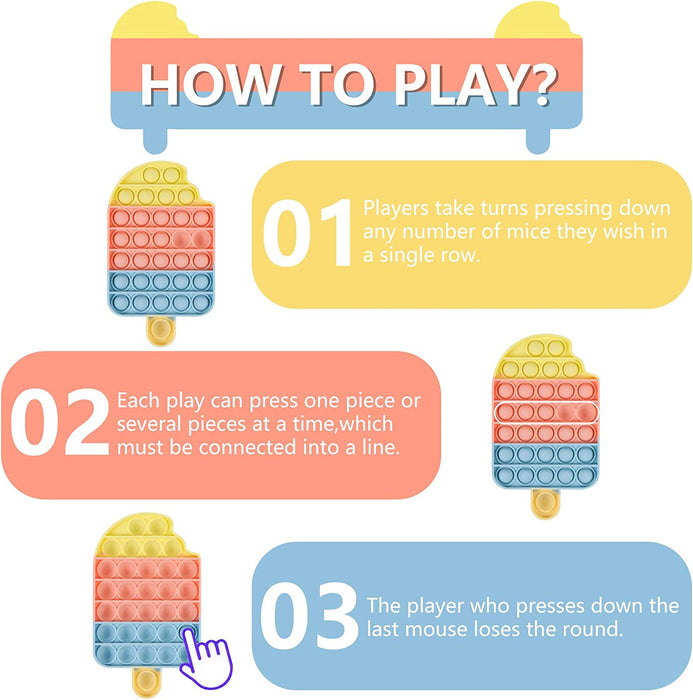 Push Pop Bubbles Fidget Sensory Toys,Stress Reliever Silicone Squeeze Sensory Toy,Anxiety Relief Tools Educational Popping Game for Kids and Adult (Pineapple,Rainbow)