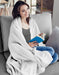 Fleece Blanket Queen Size White 300GSM Luxury Bed Blanket Anti-Static Fuzzy Soft Blanket Microfiber (90X90 Inches)