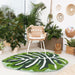 Kids Rug Green Leaf Area Rug for Nursery Cute Bath Mat Non Slip Small Preppy Carpet for Bedroom Bathroom Children Playroom Boho Home Decor Washable 2.6'X4'