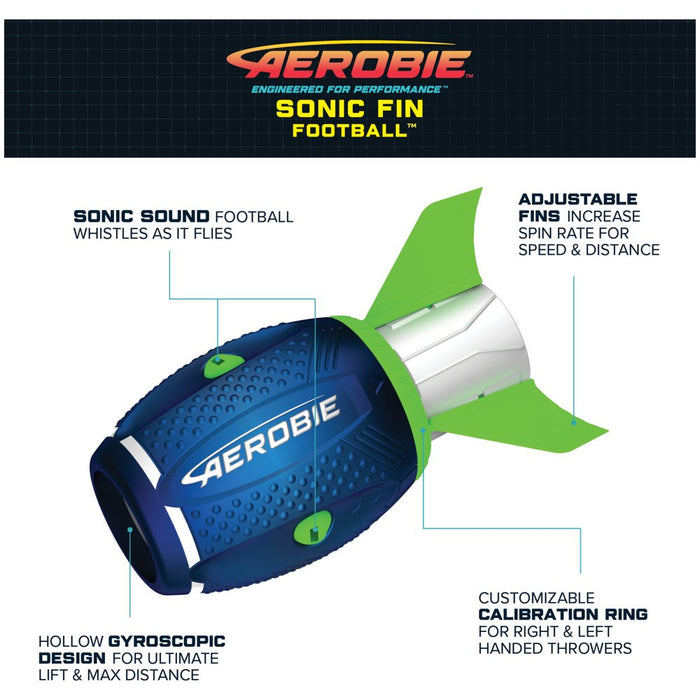 Aerobie Sonic Fin Aerodynamic Outdoor Football 9.75"