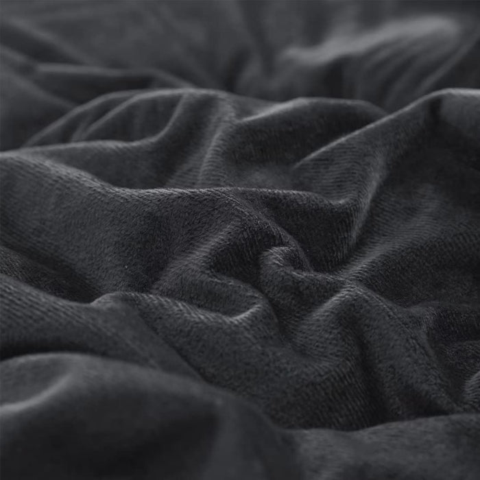 Black Fluffy Comforter Set Full Black Velvet Comforter Black Bedding Comforter Sets Full Flannel Bed Comforter Full Men Women Comforter Soft Cozy Black Comforter 3Pcs Comforter Sets