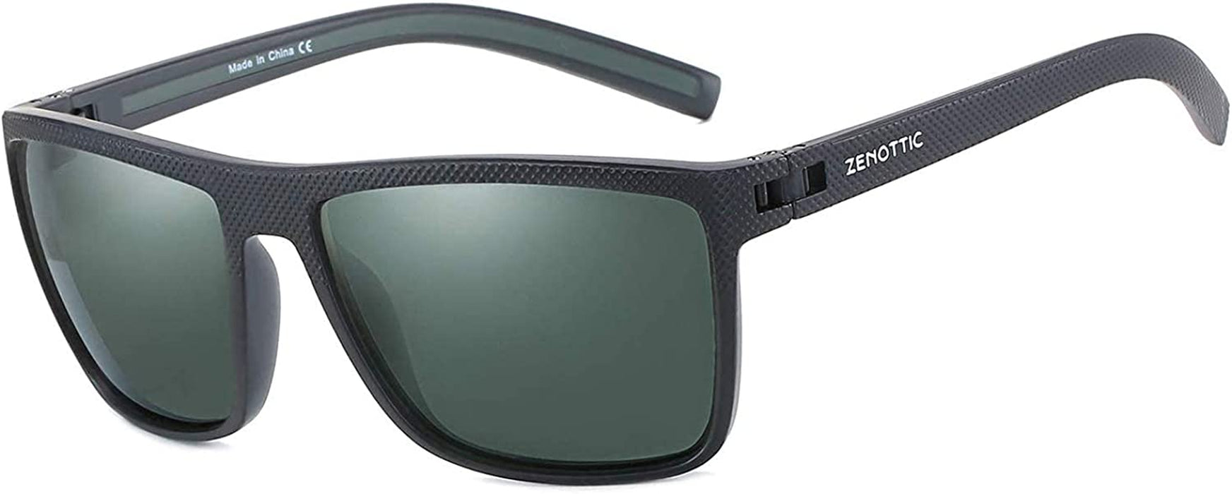 Polarized Sunglasses for Men Lightweight TR90 Frame UV400 Protection Square Sun Glasses