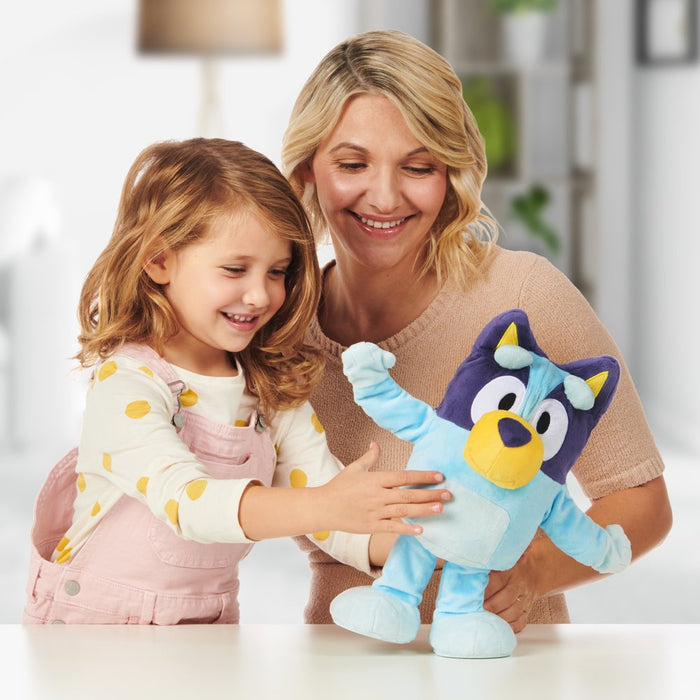 Bluey, Dance and Play 14 Inch Animated Plush with Phrases and Songs, Preschool, Ages 3+