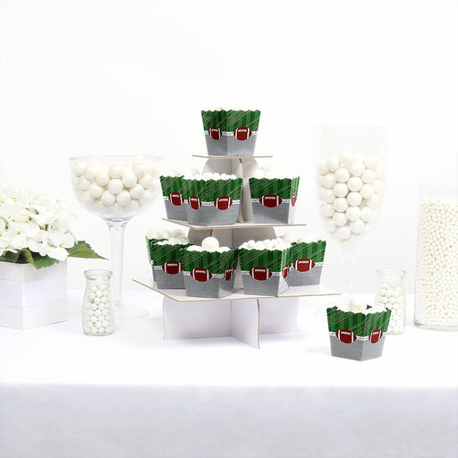 End Zone - Football - Party Mini Favor Boxes - Baby Shower or Birthday Party Treat Candy Boxes - Set of 12