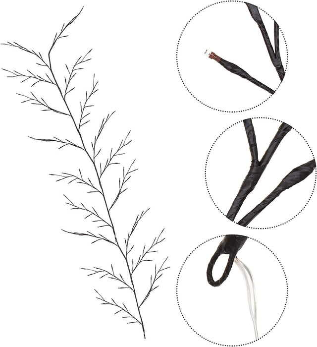 Vines for Bedroom Birch Fall Garland, 6FT 18 Branches 144LED, 8 Modes Artificial Plants Lighted Willow Vine with Remote Control, Wall Decor for Room Decor, Wall Lights