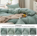 Bedsure Sage Green Duvet Cover Queen Size - Soft Prewashed Queen Duvet Cover Set, 3 Pieces, 1 Duvet Cover 90X90 Inches with Zipper Closure and 2 Pillow Shams