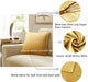 GIGIZAZA Gold Velvet Decorative Throw Pillow Covers,18X18 Pillow Covers for Couch Sofa Bed 2 Pack Soft Cushion Covers